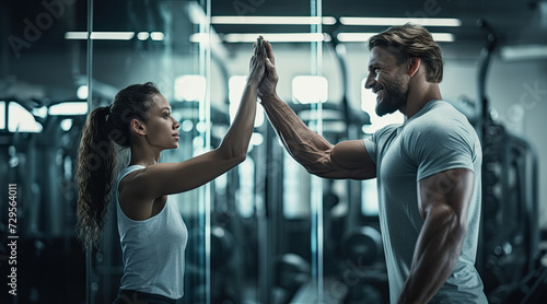 Man and Woman Holding Hands in a Gym