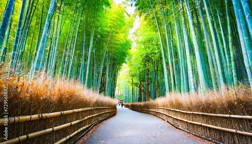 bamboo groves bamboo forest in arashiyama kyoto japan photo