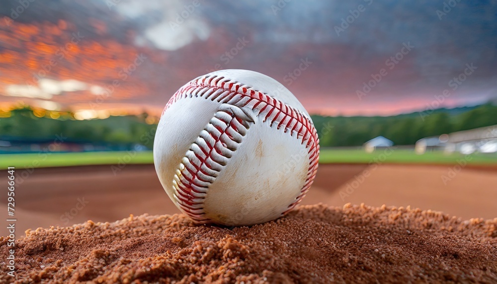 baseball on pitcher s mound