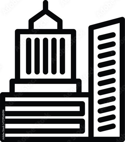 Sydney icon outline vector. Australian city. Building architecture opera