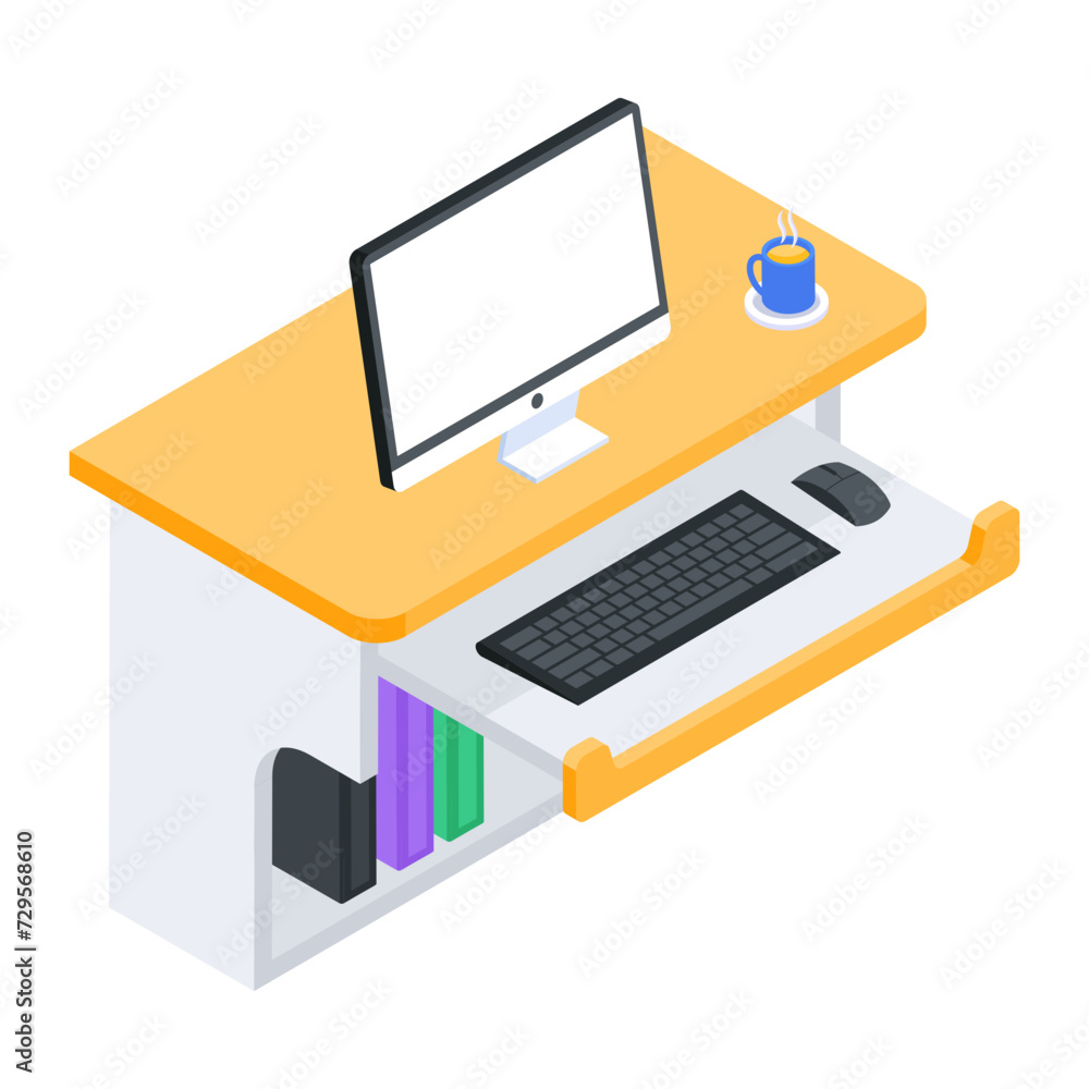 Office and Home Furniture Isometric Office and Home Furniture Isometric