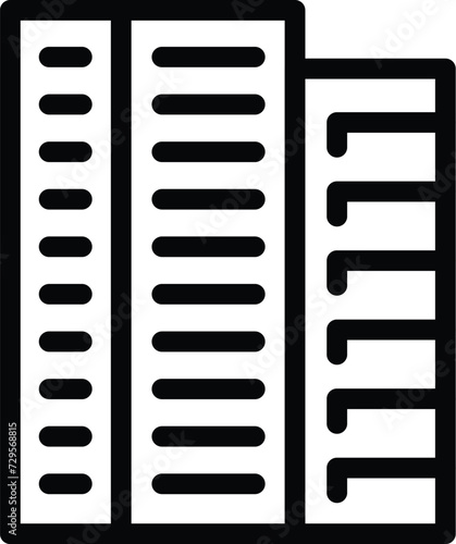 Bridge place icon outline vector. Art monument. Opera skyline