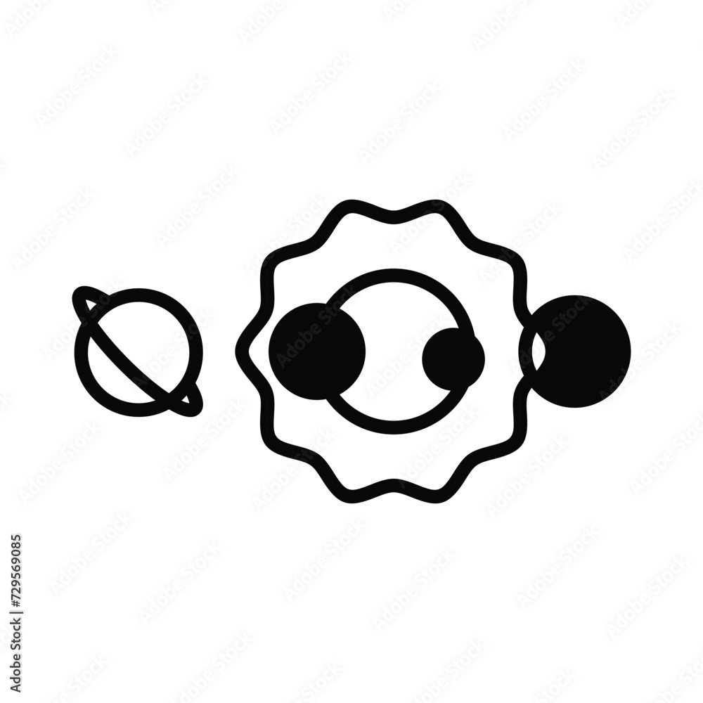 Obraz premium Solar System icon vector stock illustration