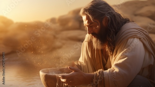 Abraham bible character talking to god photo