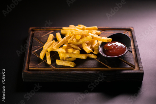 fries with ketchup