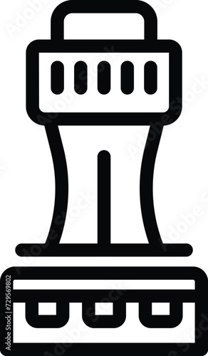 Famous city stage icon outline vector. Place tower. Spire location