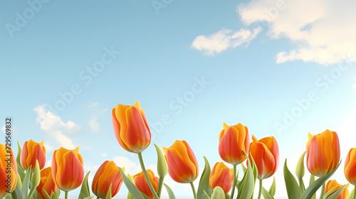 Spring season, vibrant green background