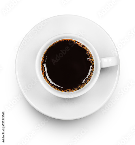 coffee cup with a drink is isolated on a white background