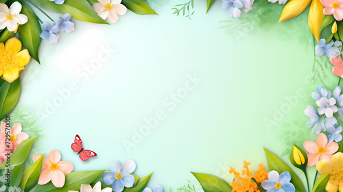 Wallpaper Mural Spring season, vibrant green background Torontodigital.ca