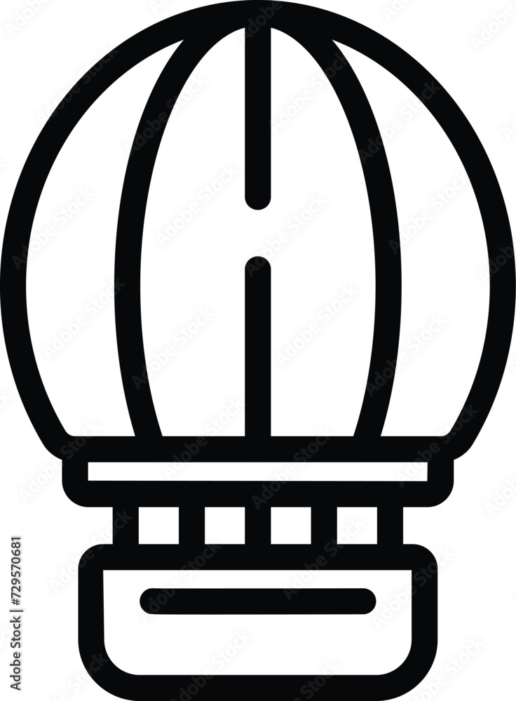 Flight air balloon icon outline vector. Landmark travel monument. Design template Flight air balloon icon outline vector. Landmark travel monument. Design template
