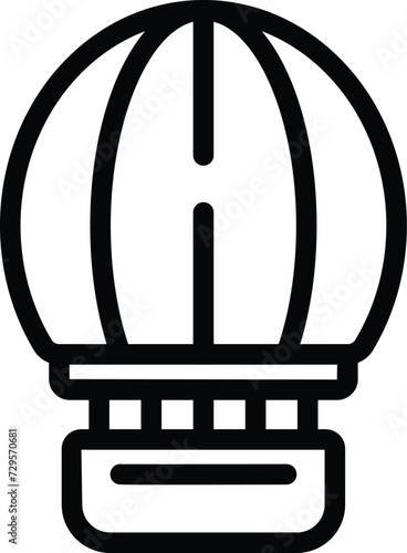 Flight air balloon icon outline vector. Landmark travel monument. Design template