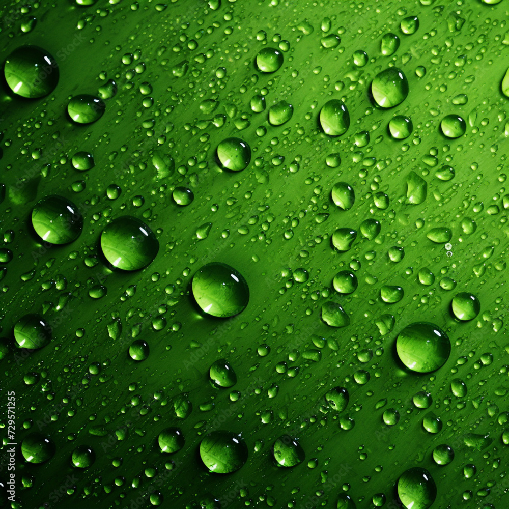 Abstract green backriund with water drops