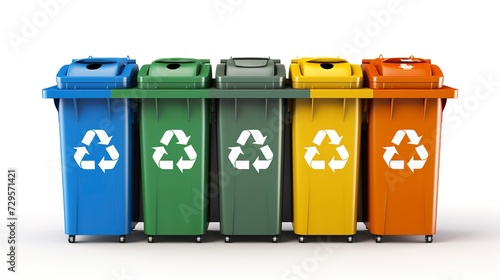 A photo of a Recycling Bin with Sorting Symbols