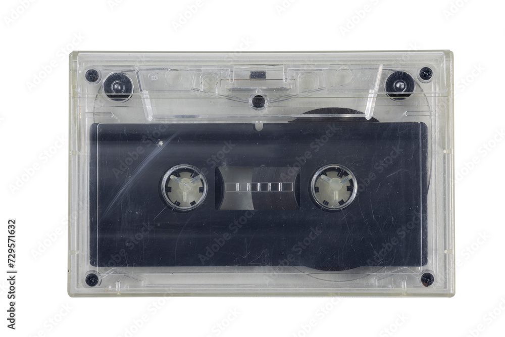 Audio Cassette On A White Background Audio Cassette On A White Background