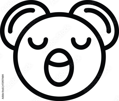 Koala animal icon outline vector. Art famous city. Sydney zoo building