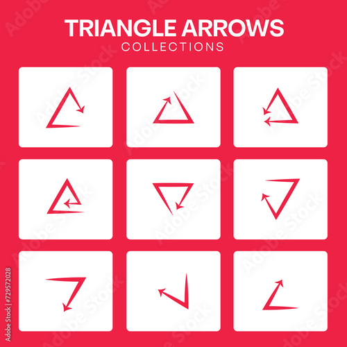 Free Download triangle Arrow Icon Set Fully Editable HD Vector Arrows Template - GFXLoad