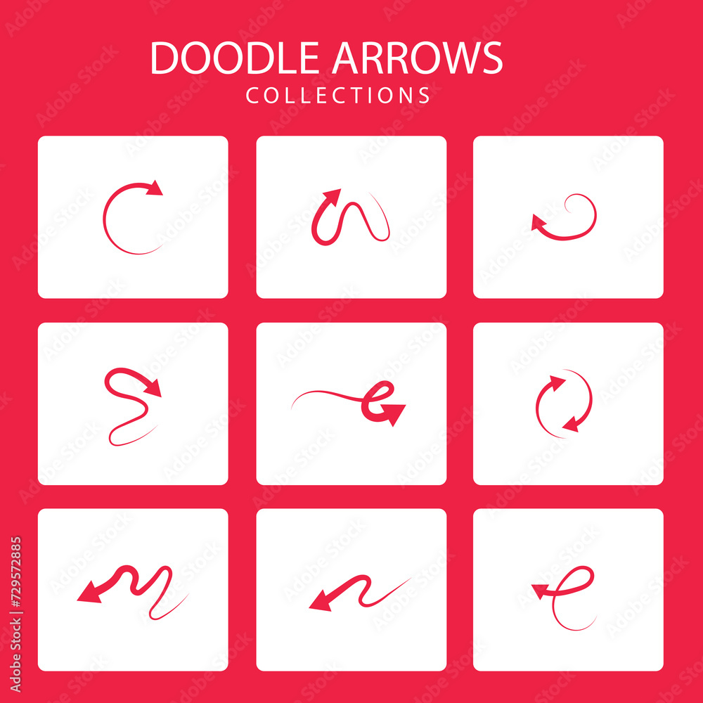 doodle Arrow Icon Set Fully Editable HD Vector Arrows Template doodle Arrow Icon Set Fully Editable HD Vector Arrows Template