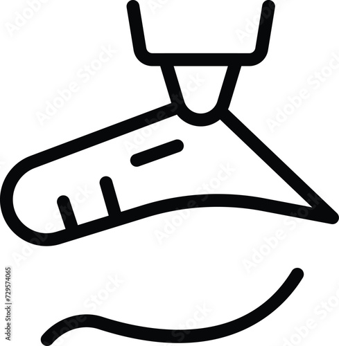 Draw eyebrow icon outline vector. Care facial tattoo. Shading face