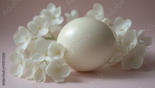 Colorful easter eggs and fresh flowers on a beautiful background with space for text and messages.