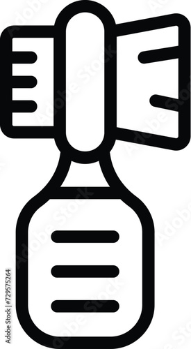 Brush care face icon outline vector. Eyebrow change. Grooming facial