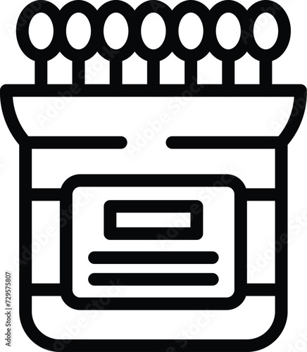 Facial beauty change icon outline vector. Eyebrow correction. Lash eye