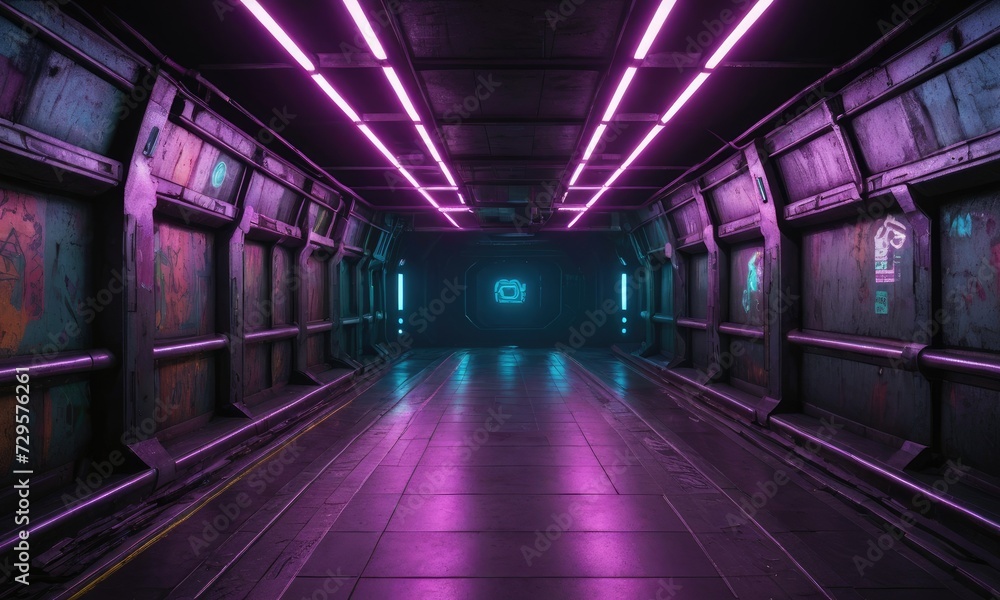 Subterranean Elegance: Neon-Lit Empty Spaces Unveiled