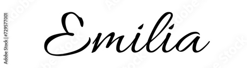 Emilia - black color - name written - ideal for websites,, presentations, greetings, banners, cards, books, t-shirt, sweatshirt, prints, cricut, silhouette, sublimation 