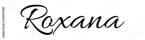 Roxana - black color - name written - ideal for websites,, presentations, greetings, banners, cards, books, t-shirt, sweatshirt, prints, cricut, silhouette, sublimation 