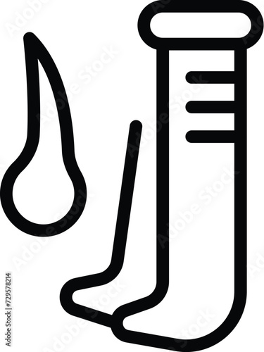 Tweezers tool icon outline vector. Beauty brow body. Face care eye