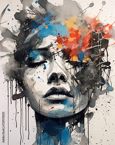 Abstract watercolour painti...
