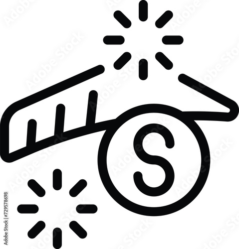 Modify eyebrow icon outline vector. Care face. Brush change body