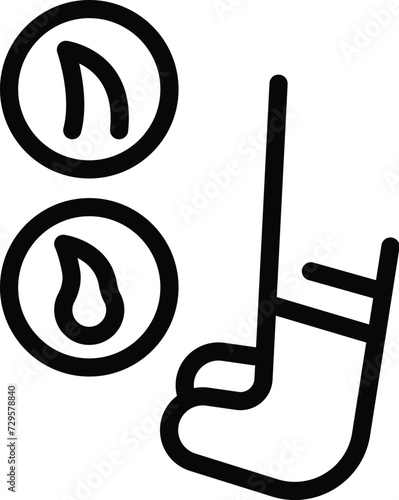 Cosmetic tweezers icon outline vector. Beauty salon. Face care brush