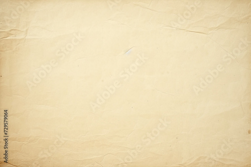 Cream paper old grunge retro rustic blank, crumpled paper texture background surface brown parchment empty. Natural pattern antique design art work and wallpaper