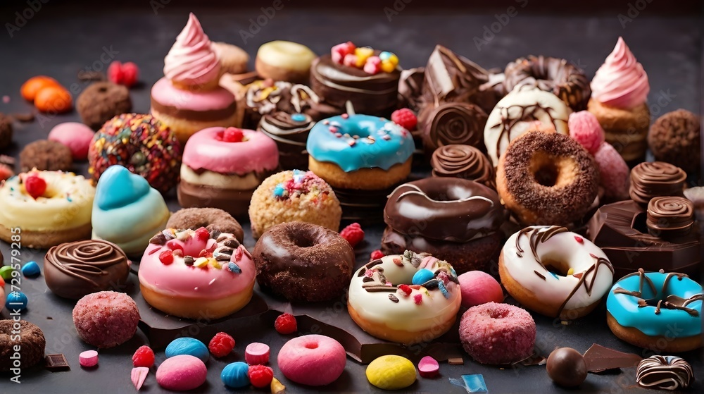 birthday cupcakes with candles and chocolate, ai generated birthday cupcakes with candles and chocolate, ai generated