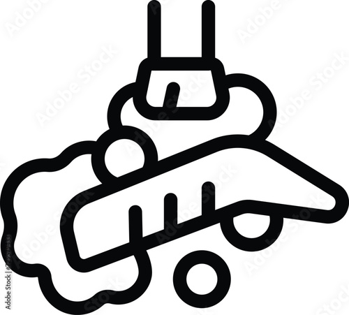 Wash eyebrow icon outline vector. Facial tattoo. Lash eye body