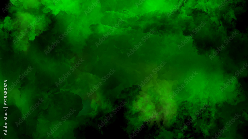 Black green abstract pattern watercolor background. abstract grunge texture. green background. dark green watercolor texture.