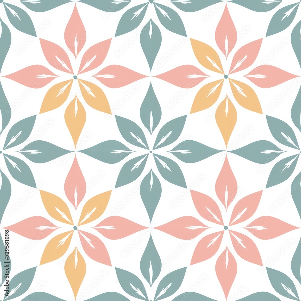 Obraz premium a minimalistic boho pattern, pastel color background