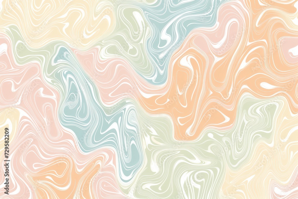 random hand-drawn pattern background, calming pastel colors