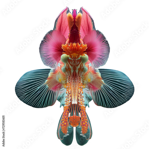 Exotic tropical specimen organism  transparent background  Generative AI