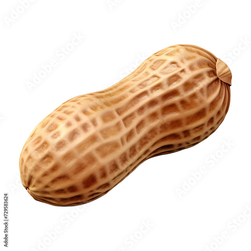 3D Rendering of a Peanuts on Transparent Background - Ai Generated