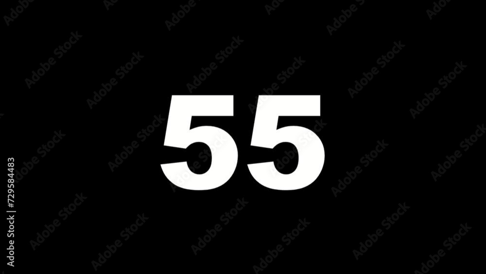1 minute countdown animation. 60 seconds countdown, 4K resolution 1 minute countdown animation. 60 seconds countdown, 4K resolution