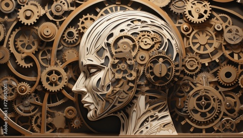 a head with some gears