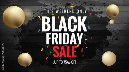 Black Friday Deals and Sales Banner Discounted Special Offers - Fully Editable HD Template