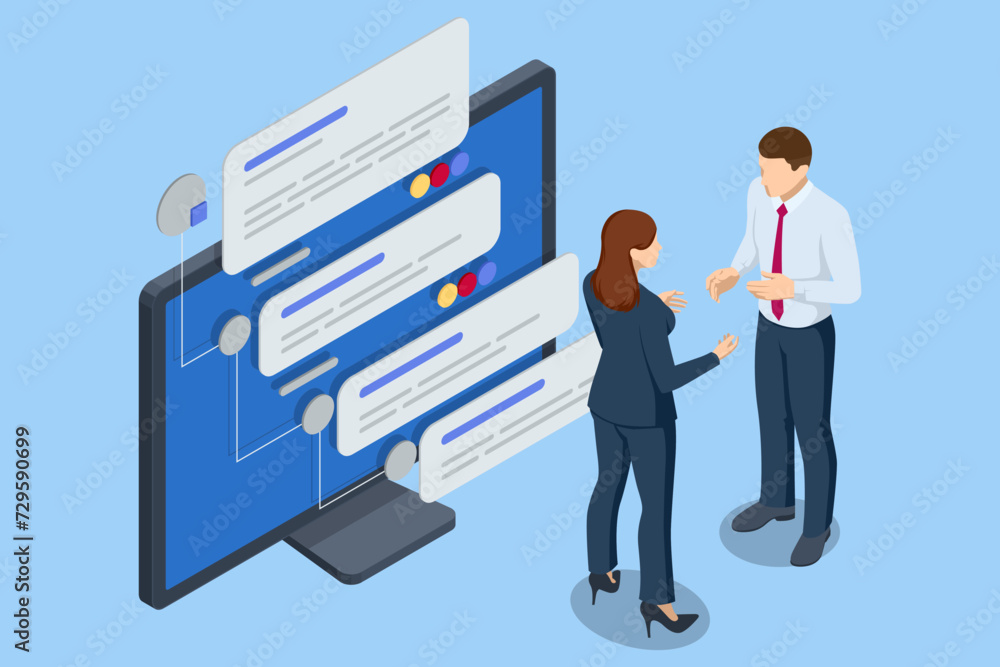 Isometric Customer review or feedback. Mobile payment. User reviews online. Speech bubble, text message, social media comment. Isometric Customer review or feedback. Mobile payment. User reviews online. Speech bubble, text message, social media comment.