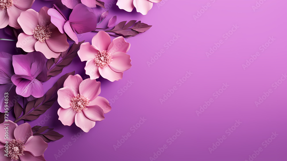 Fototapeta premium women's day background, floral border background