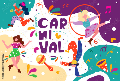 Happy Carnival vector banner