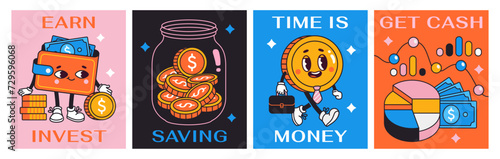Vector Set of funny money posters