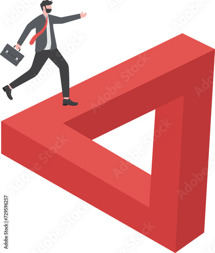 Business mission, Business challenge concept. Obstacles in the work of business leaders

