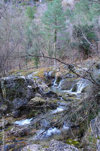 Waterfall in Nacimiento del Rio Mundo in Spain photo