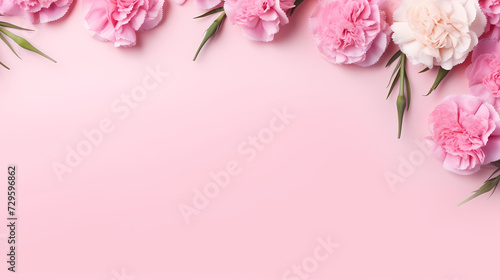 Women's Day, Valentine's Day, Mother's Day background concept, empty floral background with copy space